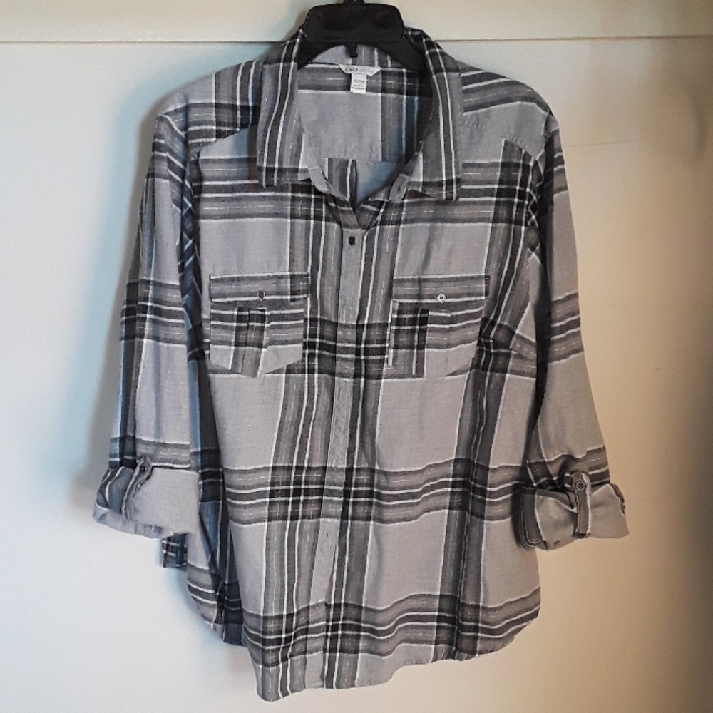 HOST PICK!! Gray CAMP SHIRT  NWOT